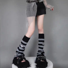 'Stardust' Striped Sequins Leg Warmer