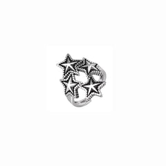 'Starry' Star Shape Grunge Rings Set