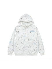 'Starry Night' Oversized Star Pattern Hoodie Jacket