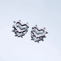 'Stigma' Heart Shape Rivet Ear Studs