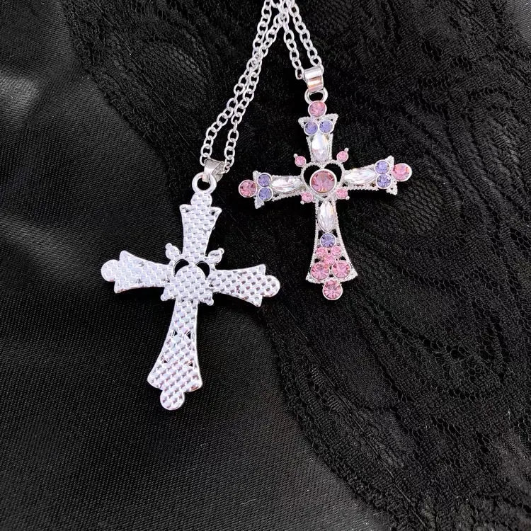 'Sugarcoat' E-girl Colorful Cross Necklace