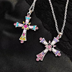 'Sugarcoat' E-girl Colorful Cross Necklace