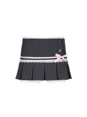 'Suit & Tie' Coquette Stripped Ribbon Skirt