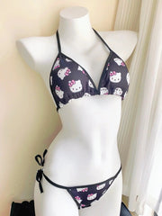 'Summer Crush' Sexy Cute Kitten Prints Swim Bikini Suit