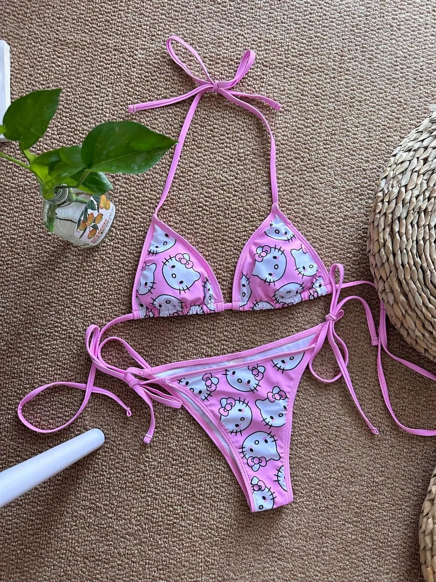 'Summer Crush' Sexy Cute Kitten Prints Swim Bikini Suit