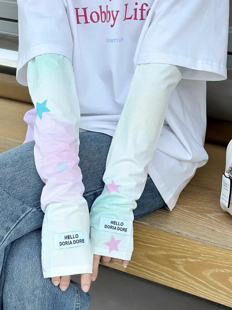 'Summer Fling' Y2k Pastel Sun Block Gloves