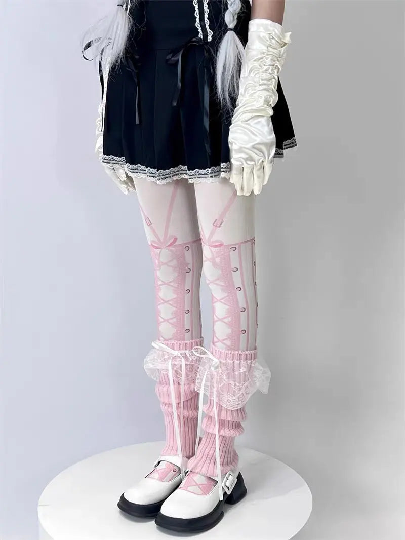 'Swan Lake' Ballet Core Ruffle Bow-tie Leg Warmers