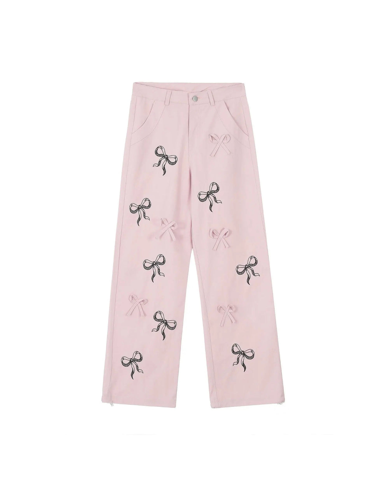 'Sweet Talk' Kawaii Ribbon Oversized Cargo Pants