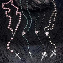 'Sweet Trap' Pendants E-girl Long Necklace