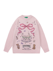 'Teacup' Coquette Ribbon Rabbit Sweater