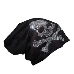 'Teen Spirit' Grunge Skull Sequins Beanie Hat