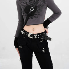 'Teenage Kicks' Punk Bell Shape Belt Pants