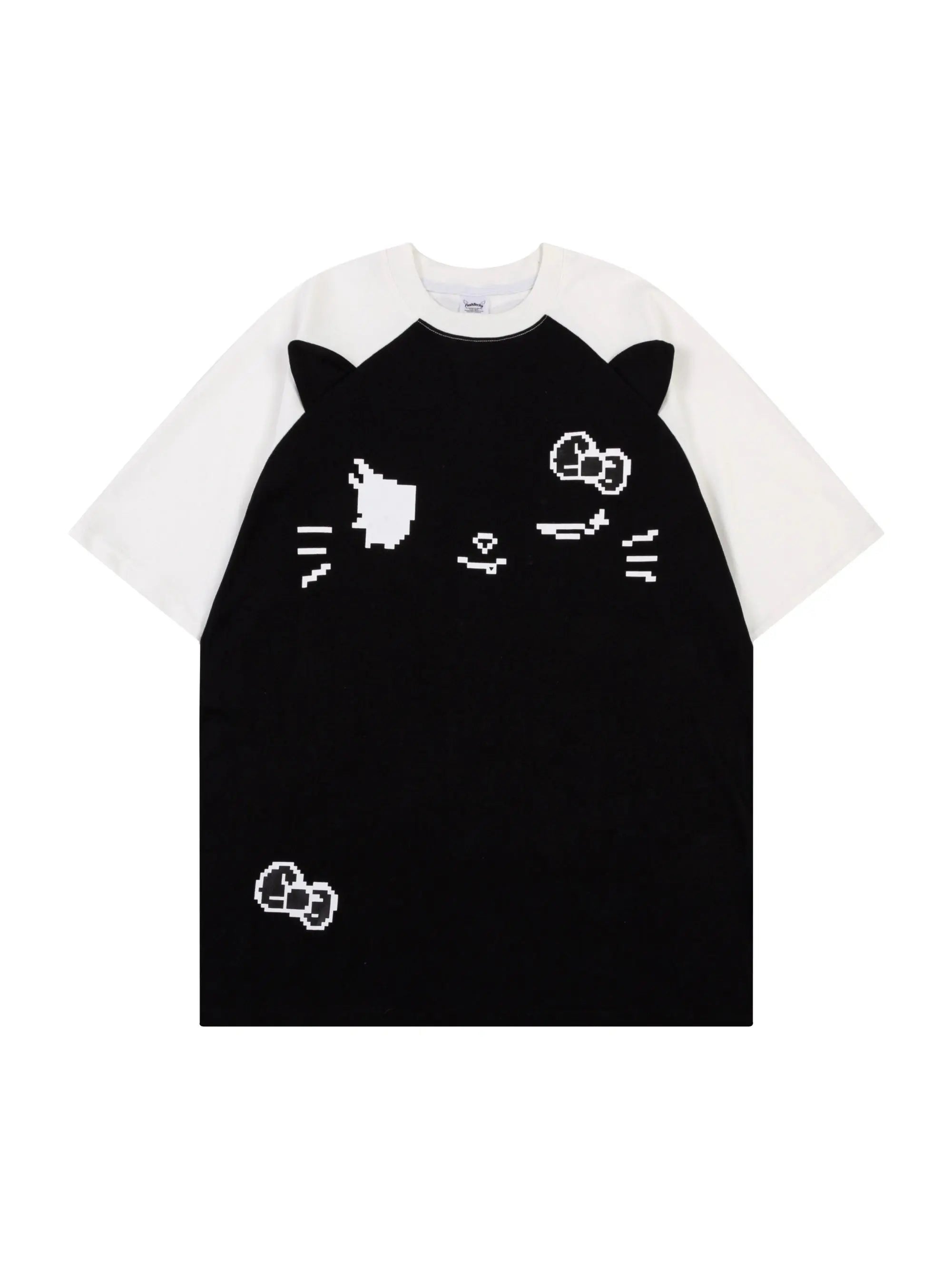 'Tenki Cat' Streetstyle Kawaii Oversized Skull Shirts