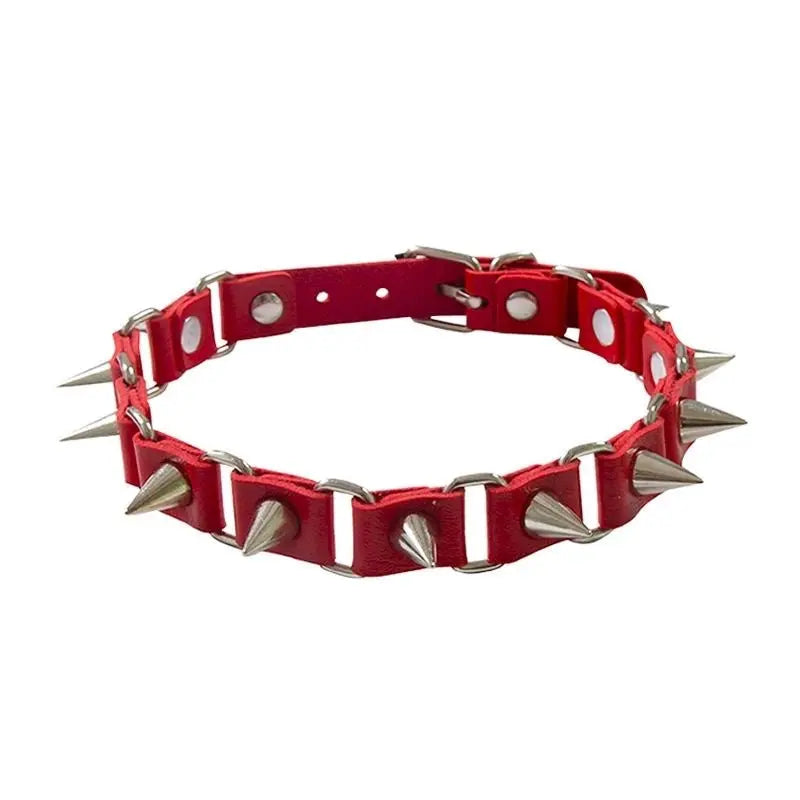 'Thorns' Rivet Punk Pu Choker