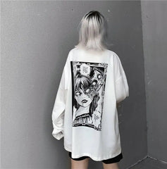 'Tomie' Printed Cotton Harajuku Shirts