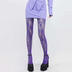 'Totem' Pastel Lace Hollow-out Tights