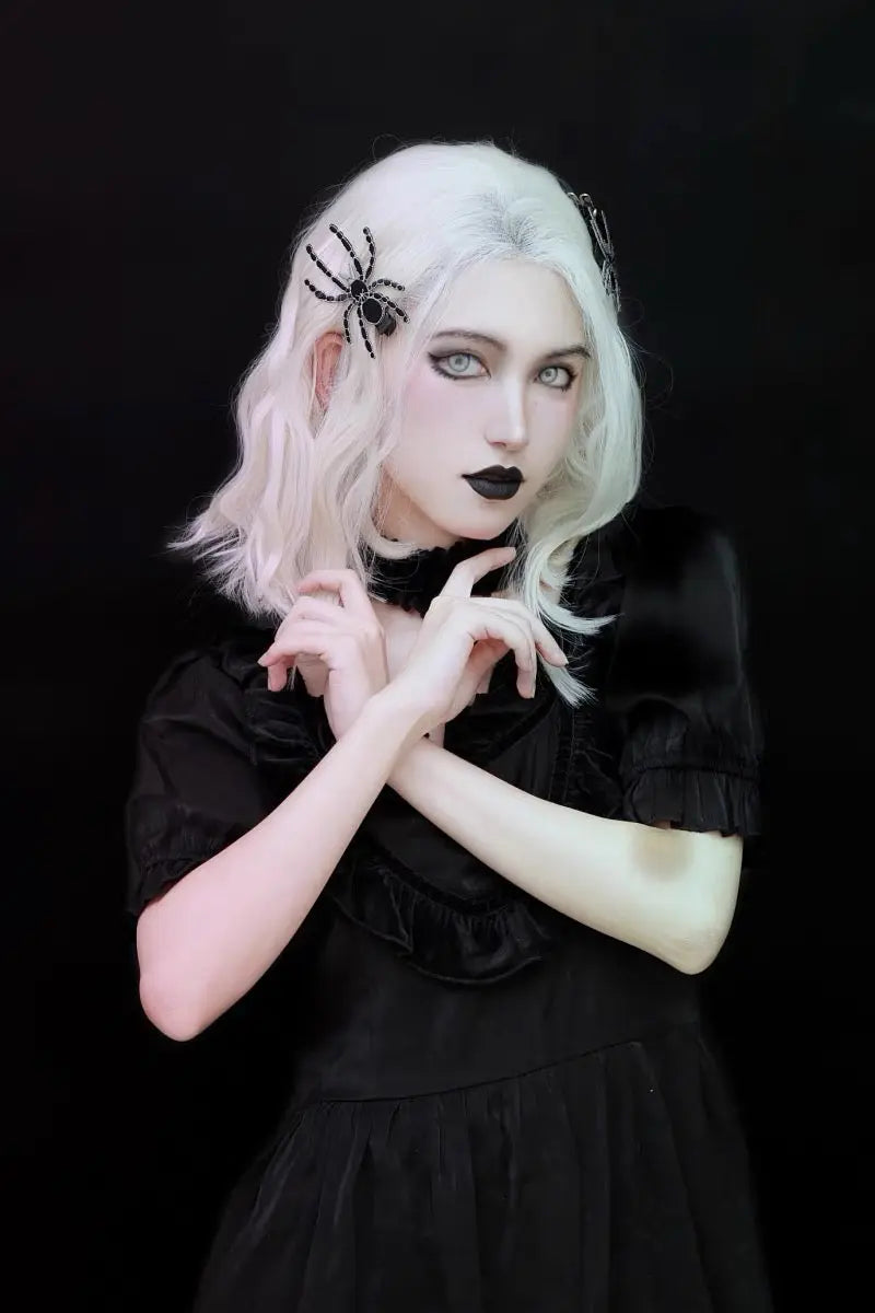 'Trapped' Dark Goth Spider Shape Hair Pins