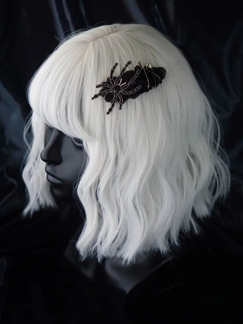 'Trapped' Dark Goth Spider Shape Hair Pins