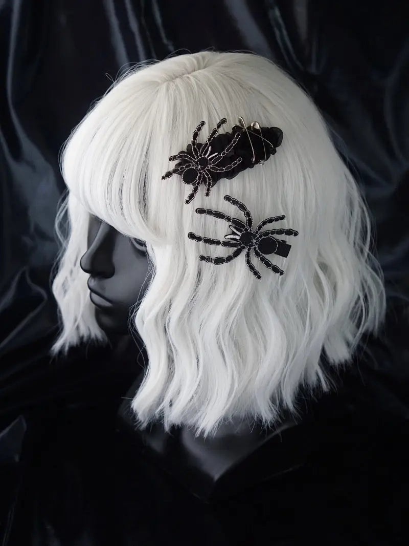 'Trapped' Dark Goth Spider Shape Hair Pins