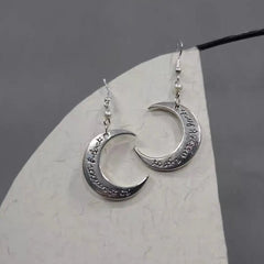 'Traveler' Goth Moon Shape Earrings