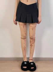 'Tribes' Y2k Summer Totem Henna Tattoo Tights