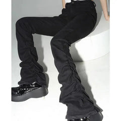 'Trust Issue' Punk Drawstring Bell- Bottom Pants