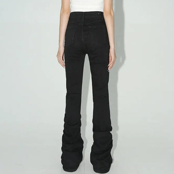 'Trust Issue' Punk Drawstring Bell- Bottom Pants