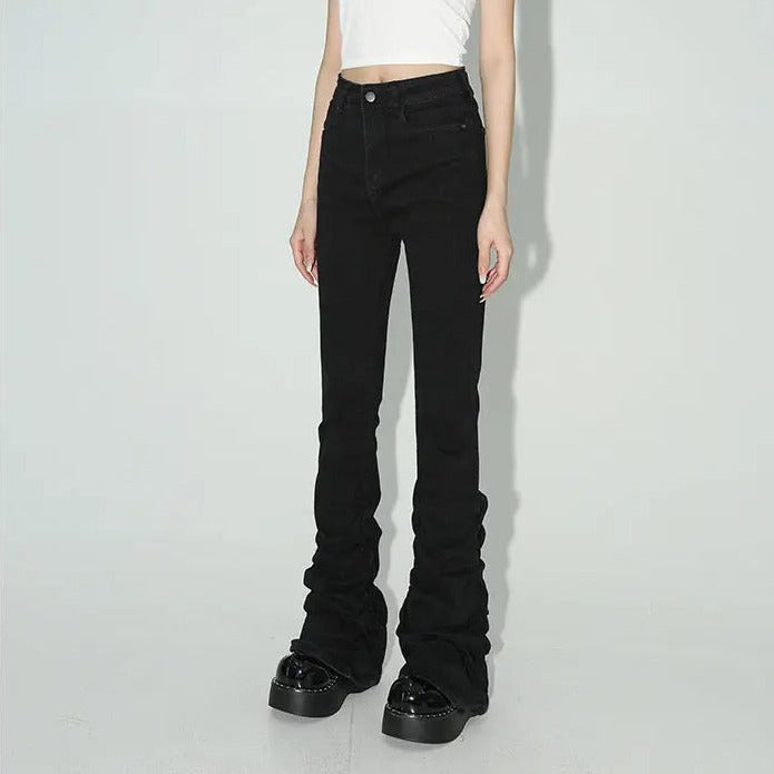 'Trust Issue' Punk Drawstring Bell- Bottom Pants