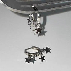 'Twinkle Star' Pendants Grunge Ear Hoop Earrings