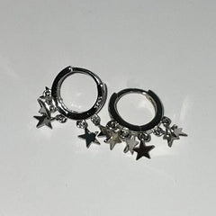 'Twinkle Star' Pendants Grunge Ear Hoop Earrings