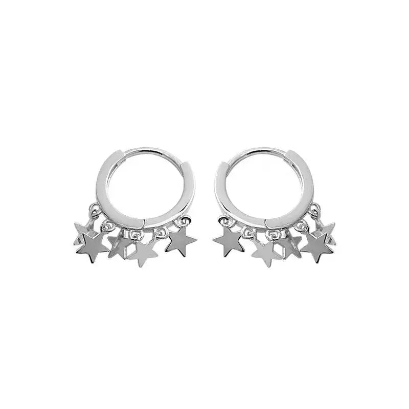 'Twinkle Star' Pendants Grunge Ear Hoop Earrings