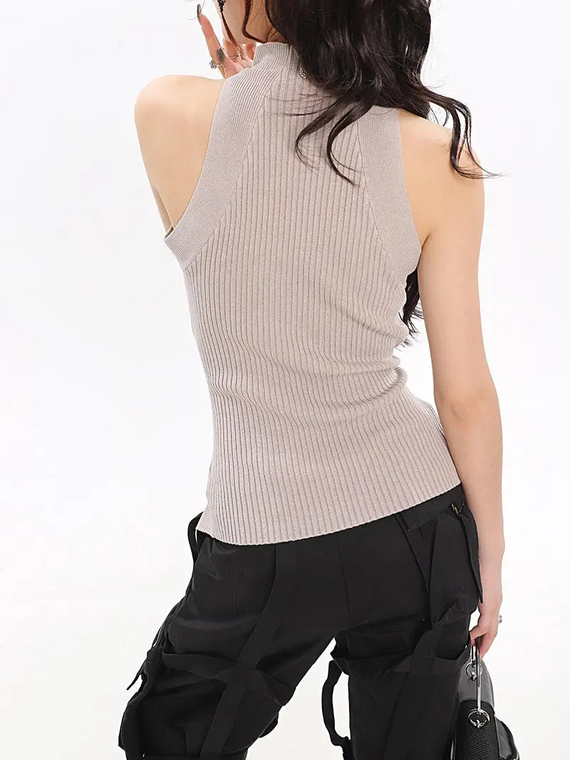 'Twisted Zone' Tech-wear Hollow Out Cami Top