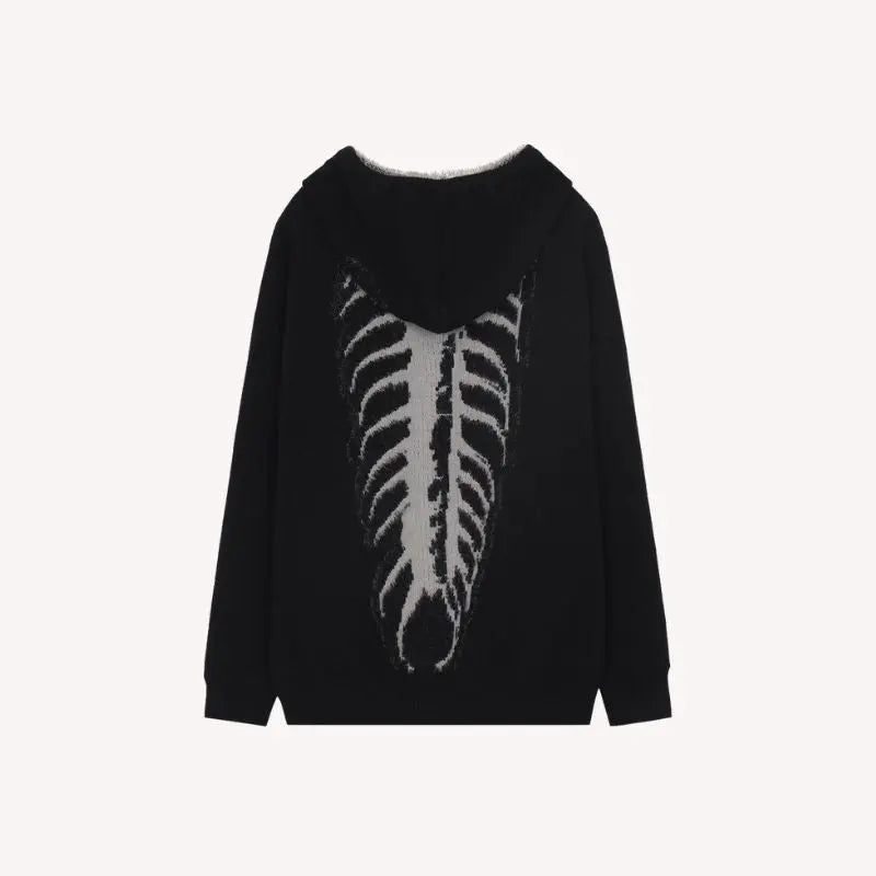 'Vine' Spine Knit Sweater Hoodie