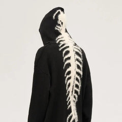 'Vine' Spine Knit Sweater Hoodie