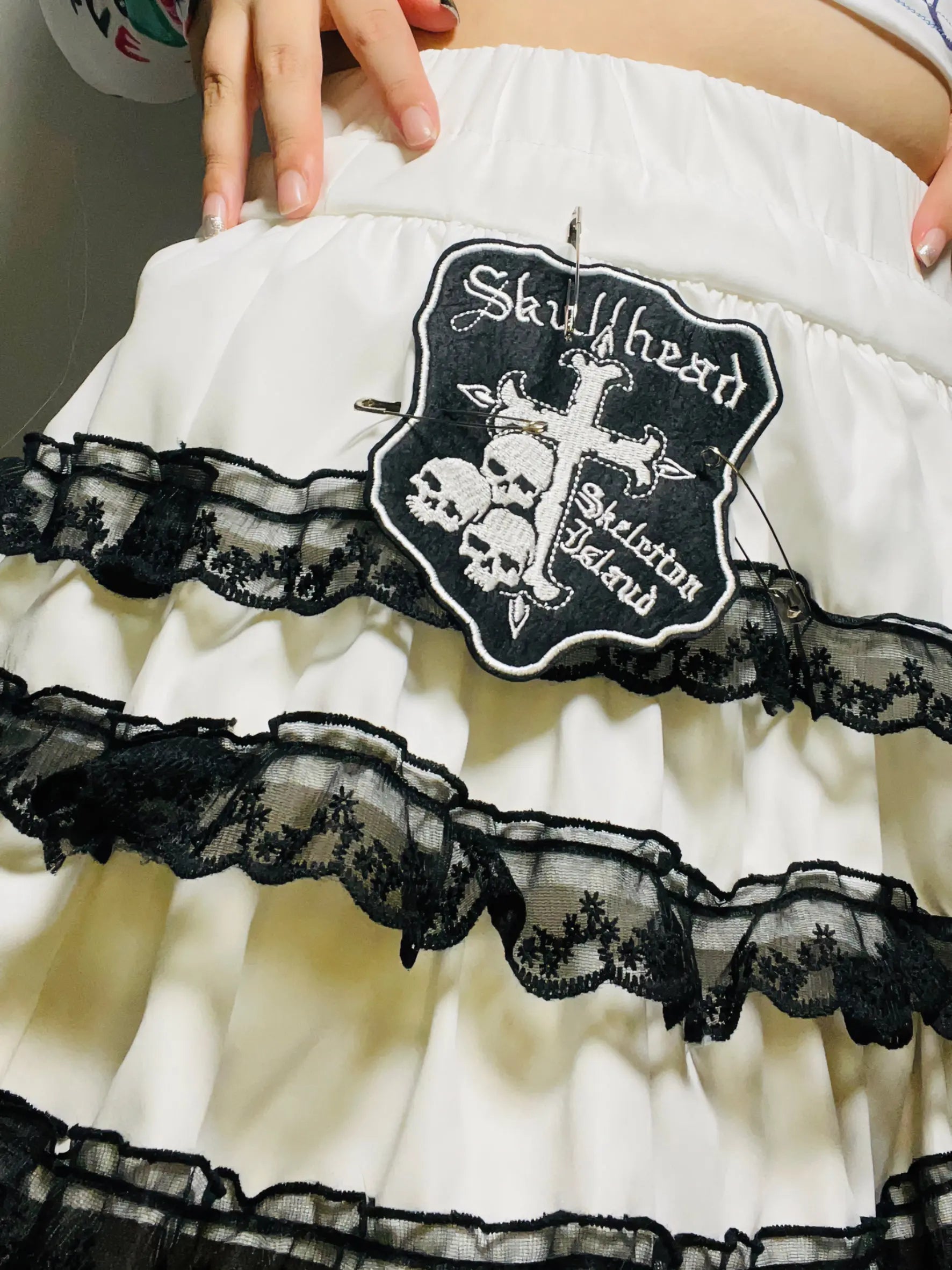 'Wanted' Harajuku Black & White Tutu Skirt