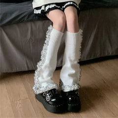 'Wavy' Y2k Solid Ruffle Leg Warmer