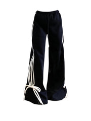 'Weakness' Ribbon Striped Wide Leg Pants