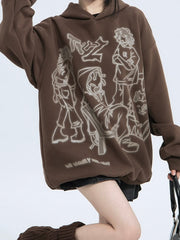 'Weeeee' Streetstyle Pink Graffiti  Oversized  Hoodie