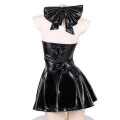 'Whip' Alt Halter-neck Patent Leather Dress