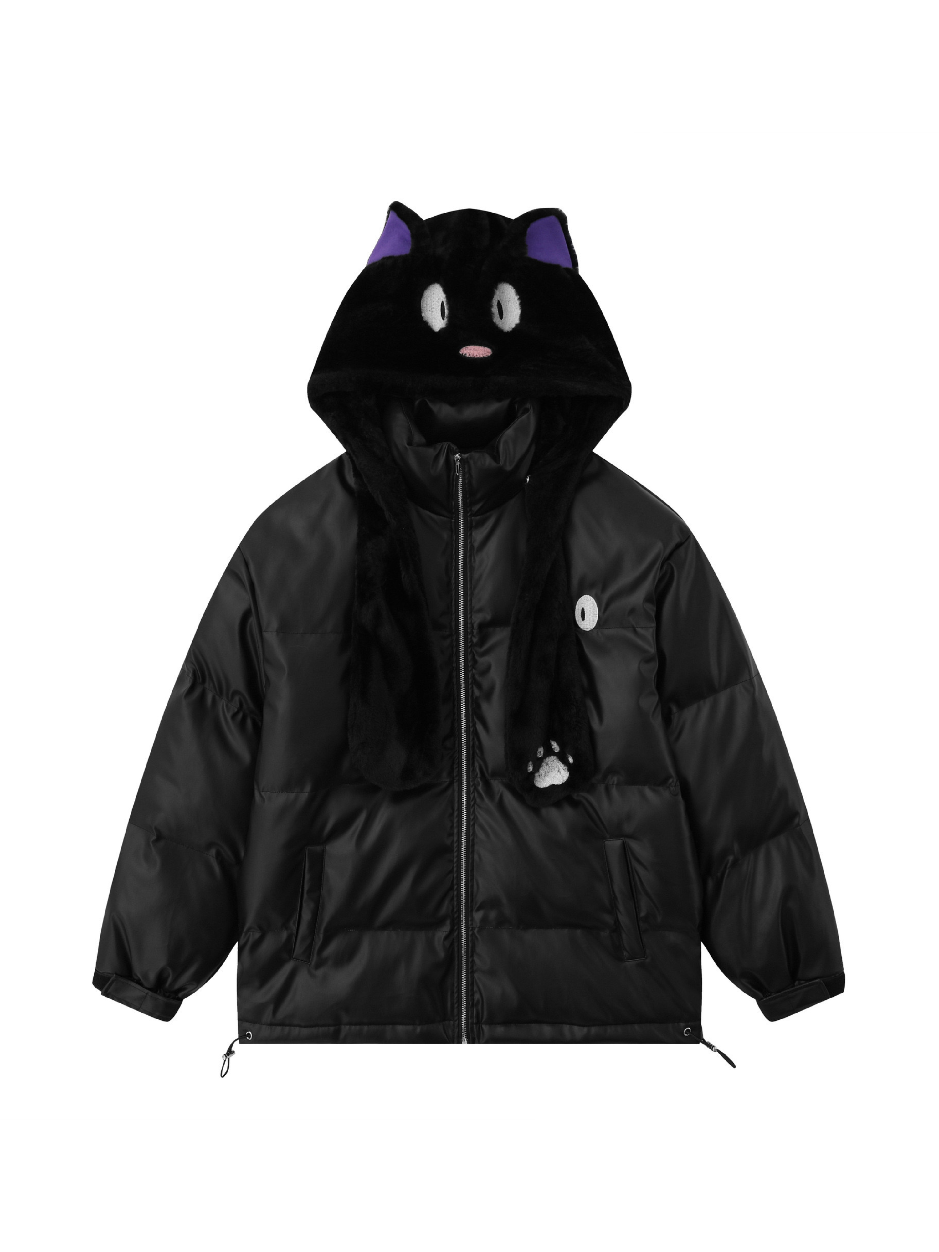 'Who Loves Kirby' Kawaii Hooded Puffer Coat