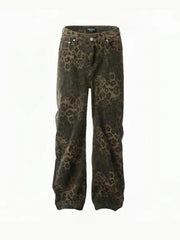 'Wild Spirit' Streetstyle Cheetah Prints Oversized Cargo Pants