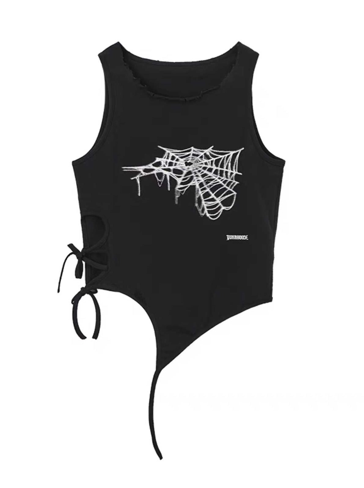 'Wolf Spider' Grunge Spider Web Tank Top