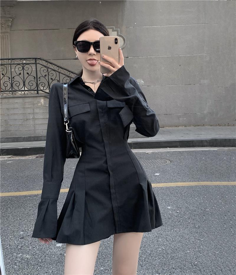 Academia Black Elegant Mini Dress