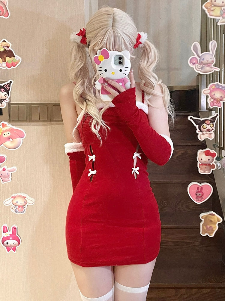 Aesthetic Red Party Dress