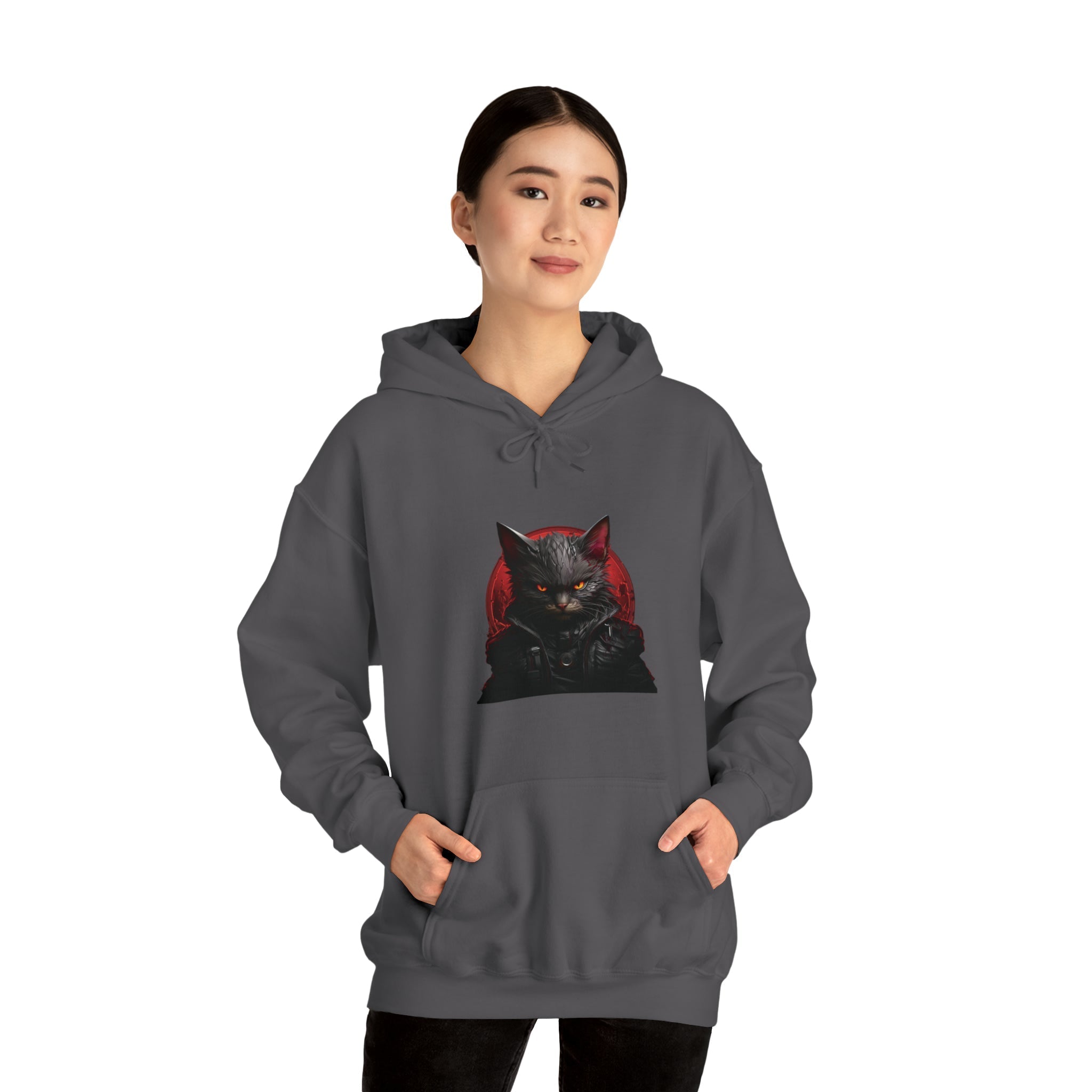 Angry Cat Hooded Sweatshirt - Kaysmar