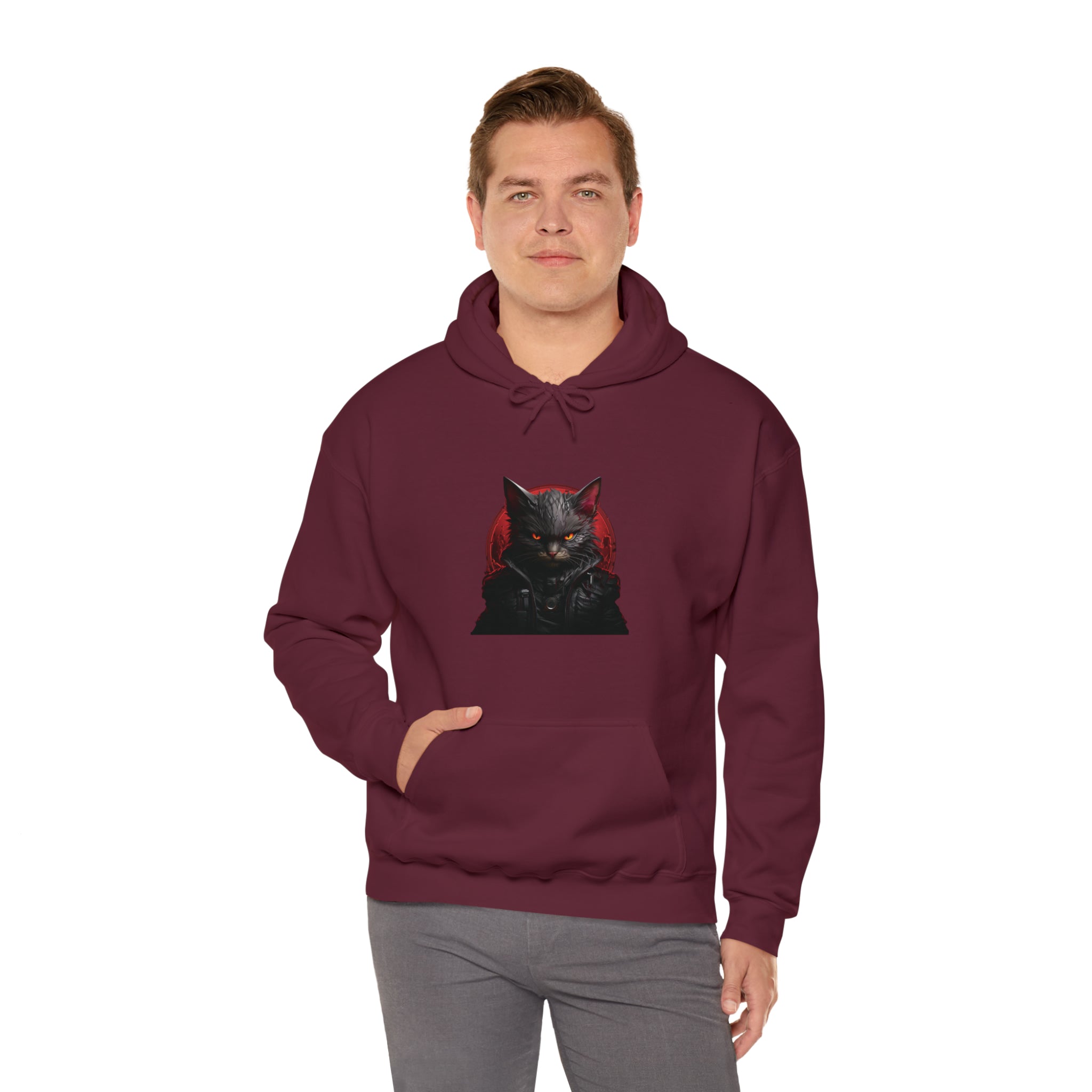 Angry Cat Hooded Sweatshirt - Kaysmar