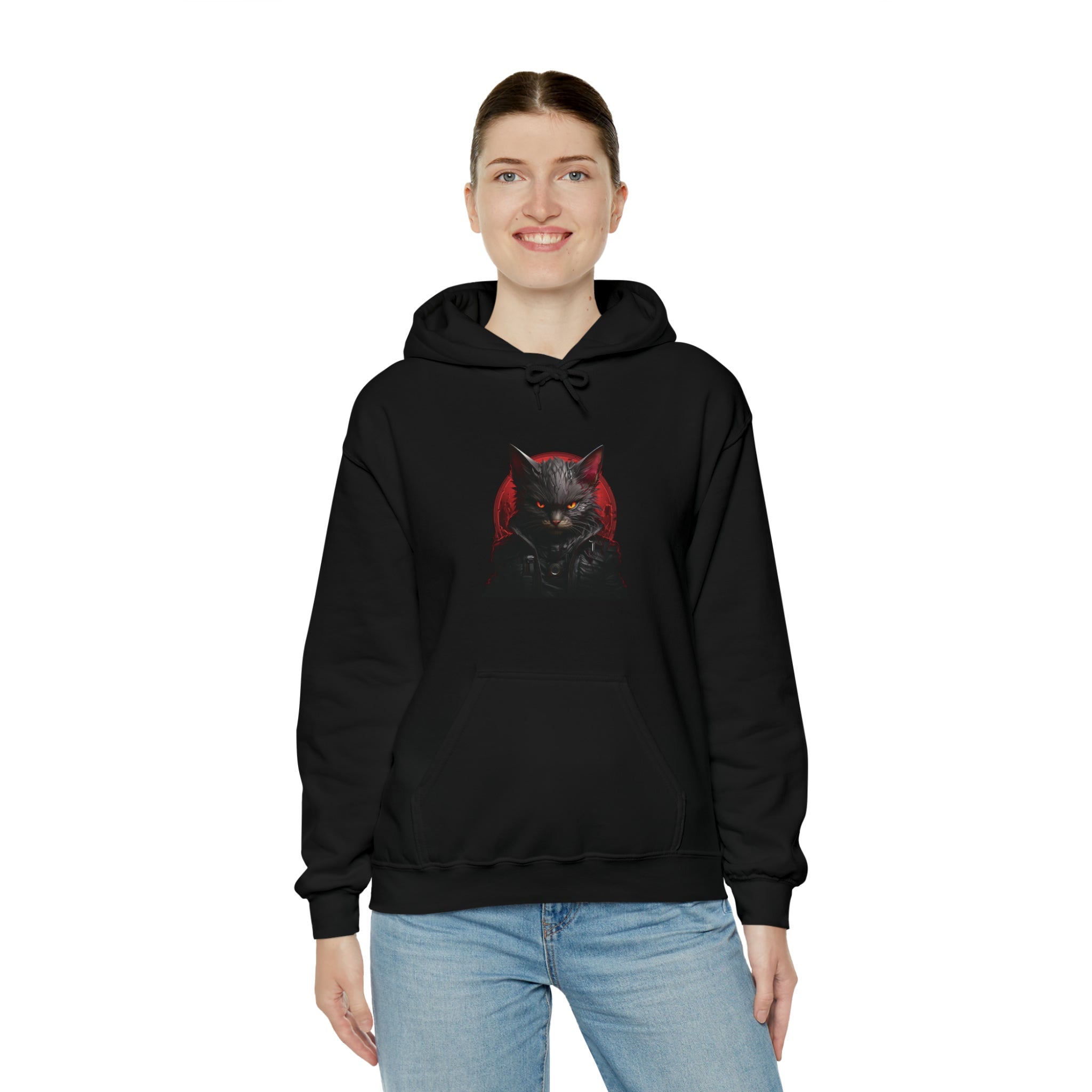 Angry Cat Hooded Sweatshirt - Kaysmar