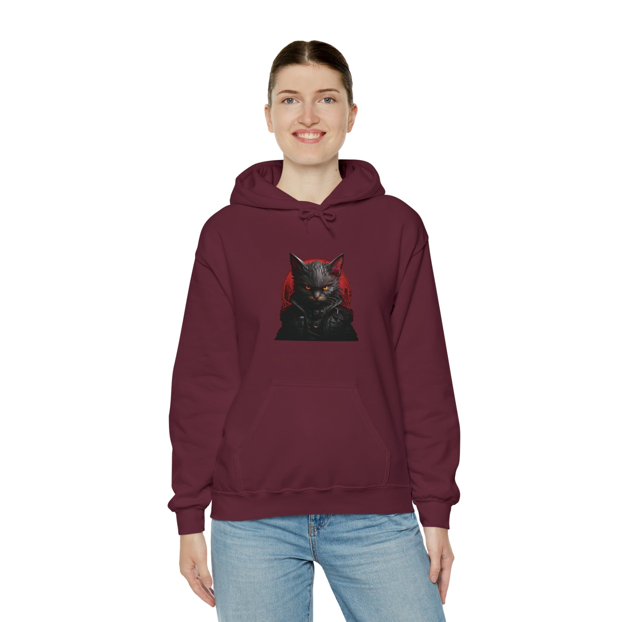 Angry Cat Hooded Sweatshirt - Kaysmar