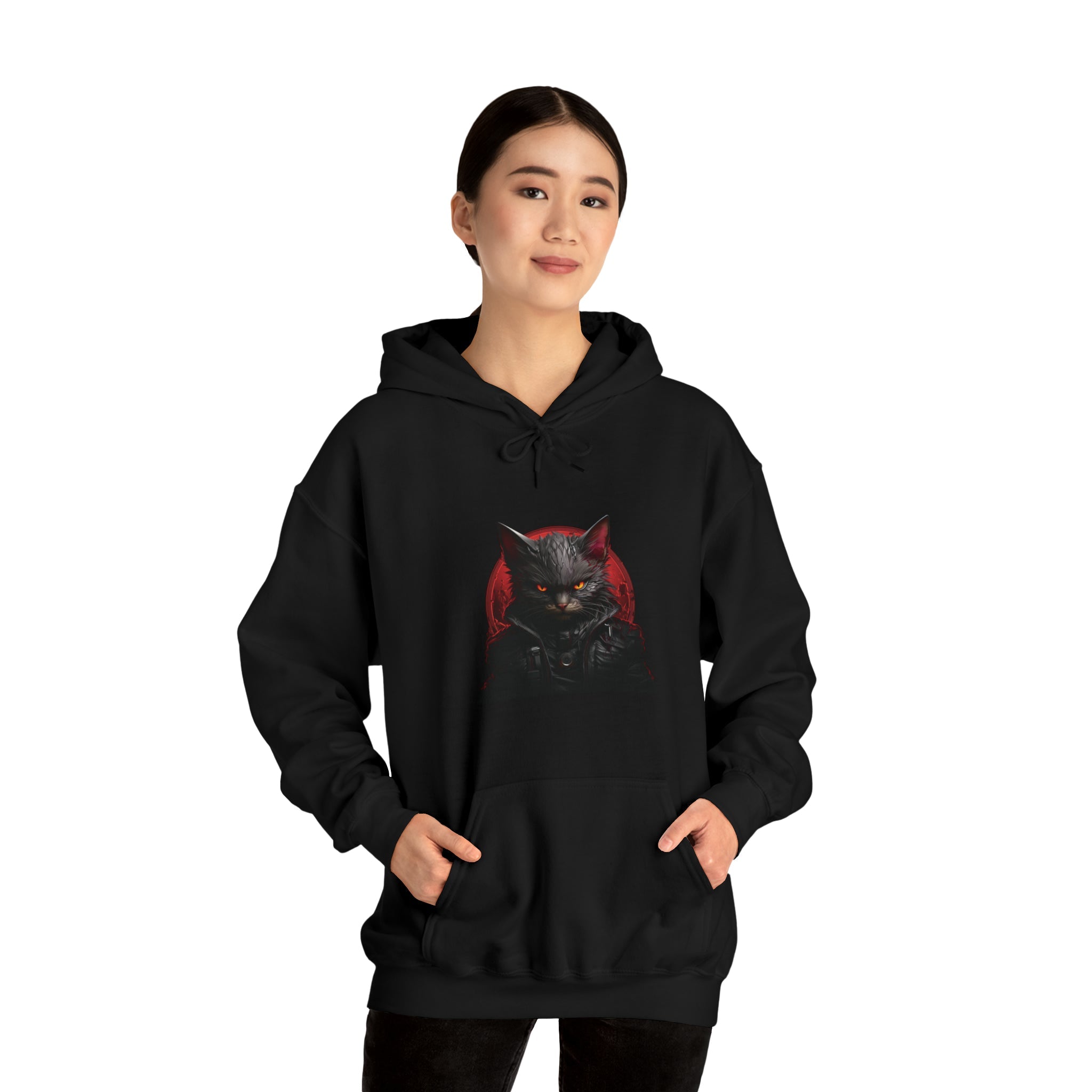 Angry Cat Hooded Sweatshirt - Kaysmar