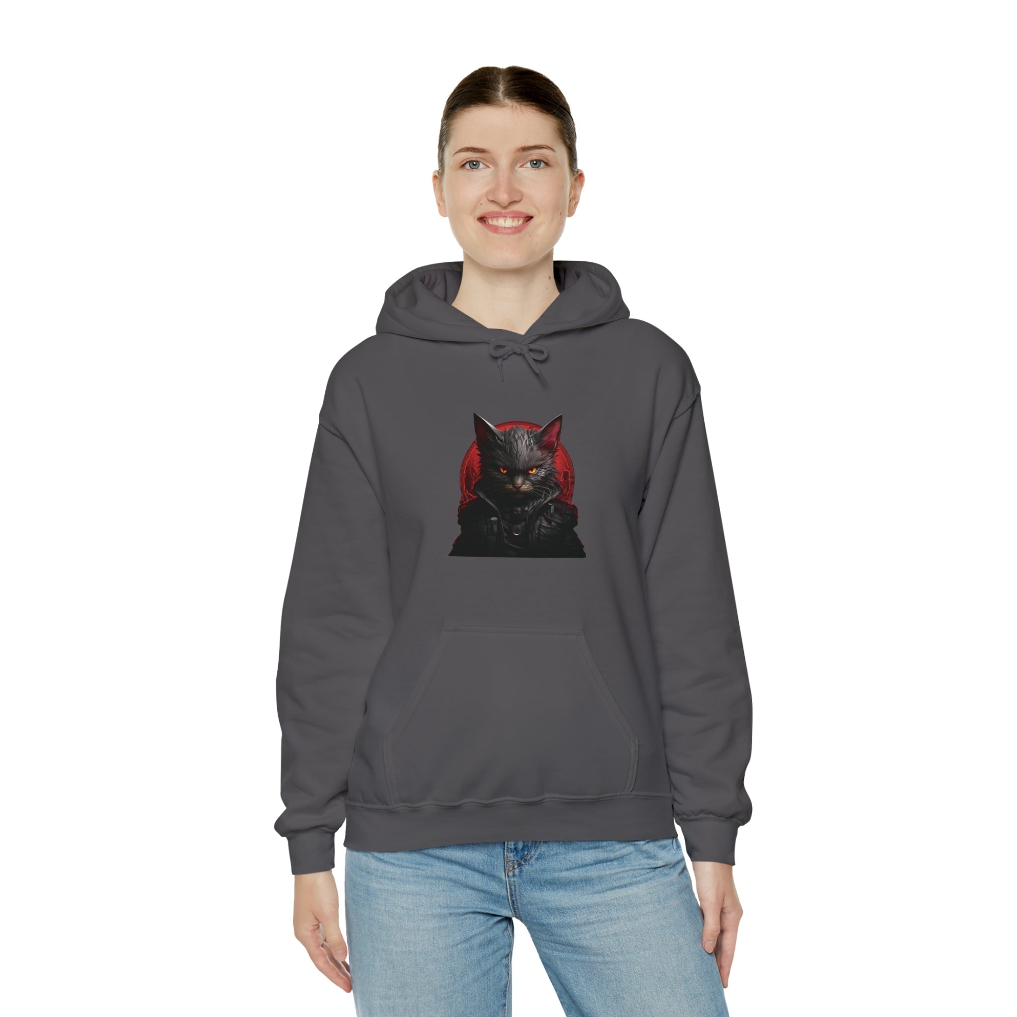 Angry Cat Hooded Sweatshirt - Kaysmar